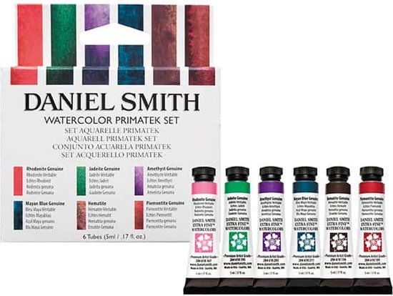Daniel Smith Aquarel Verf - Aquarelverf Set Basis Kleuren 6 Tubes Van 5ml - Professionele Kwaliteit Aquarelverf