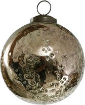 PTMD Crinkle Kerstbal - H11 x Ø10 cm - Glas - Goud