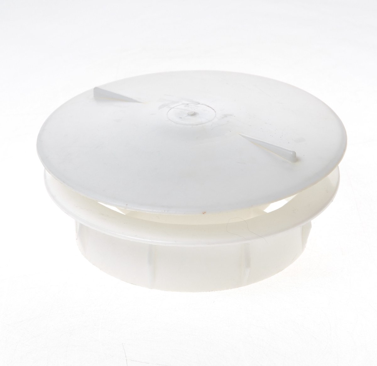 Weckx Ventilatierooster afsluitbaar kunststof wit afsl.rond 10cm 700a