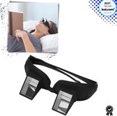 Prisma Bril One-size | Lazy Glasses | Extra Stevig | Lig Bril | Luie leesbril 90° voor in bed | Zwart