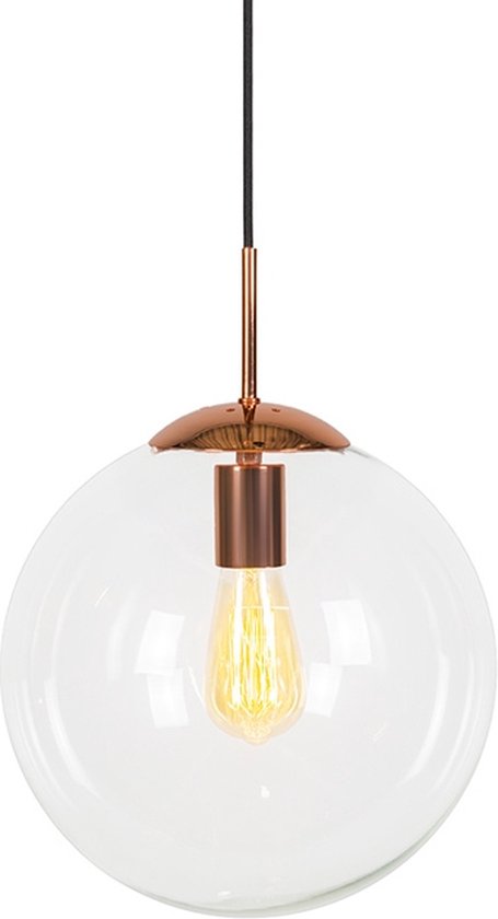 QAZQA ball - Moderne Hanglamp - 1 lichts - Ø 300 mm - Koper - Woonkamer | Slaapkamer | Keuken