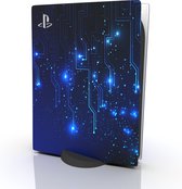 PS5 Pro Disc Edition Console Skins - Blue Skull (Let op, alleen geschikt voor PlayStation 5 Pro Disc Edition) - 1 console skin + 2 controller skins