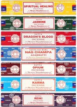 Satya Incense Starter Pack 1 - Reiki, Karma, Opium, Dragon's Blood, Nag Champa, Jasmine & Spritual Healing