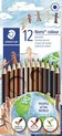 foto van Staedtler huidskleur potloden - skincolor pencils - 12 stuks - People of the World kleurpotloden / huidskleurpotloden