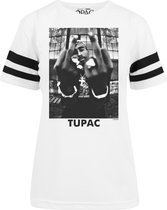 Mister Tee Tupac Dames Tshirt -S- 2Pac Stripes Wit