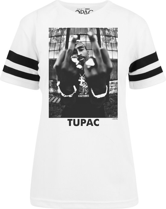 T-shirt Femme Urban Classics Tupac - S- 2Pac Stripes Wit | bol.com