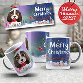 Mok - Kerst - Beker - Hond - Kado - Feestdagen - Beker - Drinkgerei