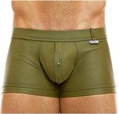 Modus Vivendi - Leather Legacy Boxer Khaki - Maat M - Heren Boxer - Mannen Ondergoed - Nep Leer