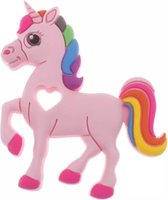 Bijtketting- Kauwsieraad- Unicorn- Eenhoorn- Regenboog roze