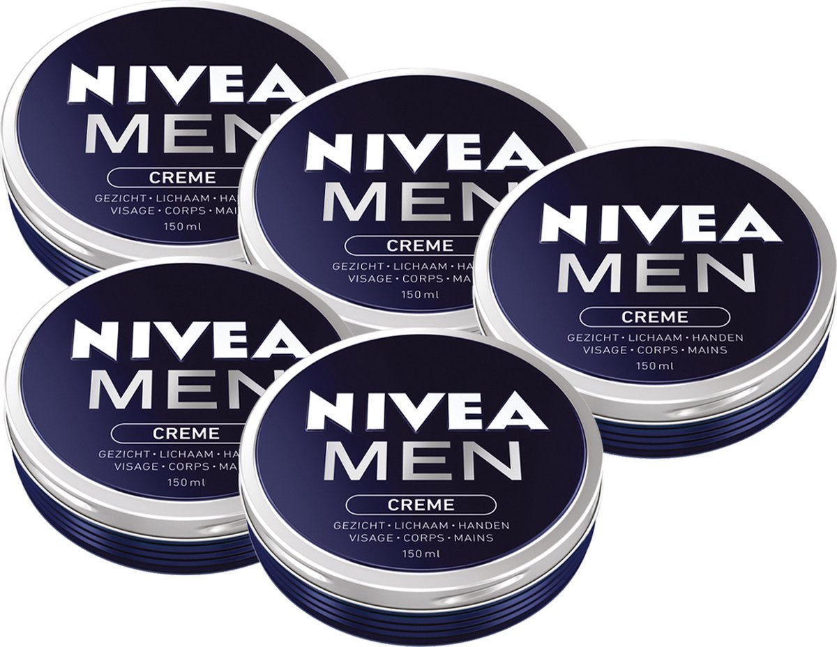 optellen piloot mechanisme NIVEA MEN Bodycrème - Gezicht, Lichaam en Handen - 5 x 150 ml -  Voordeelverpakking | bol.com