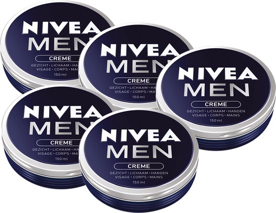 Foto: Nivea men cr me alle huidtypen verrijkt met vitamine e hydrateert en verzorgt 5 x 150 ml