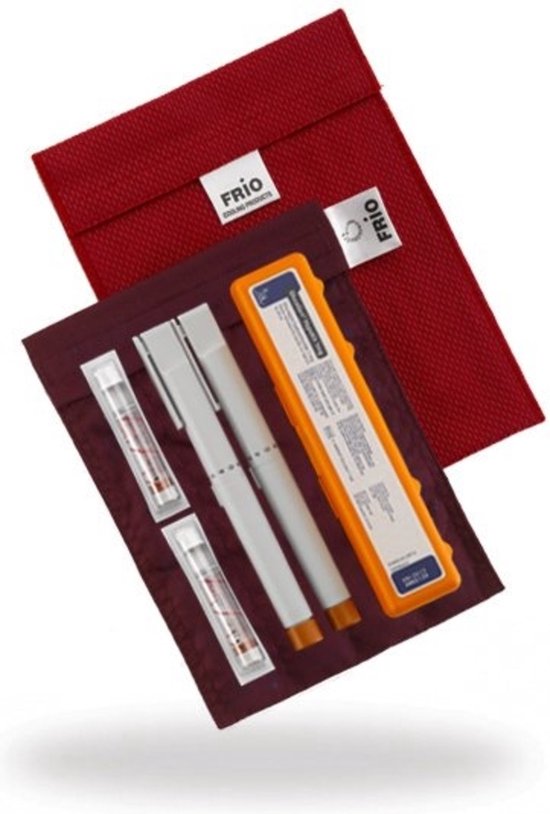 Frio diabetes koeltas Groot (rood) - voor insuline/medicijnen koeling op reis van Frio — afbeelding 2