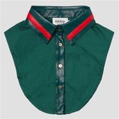 COLLAR LEATHER GREEN RED S/M - LAST STOCK AVAILABLE
