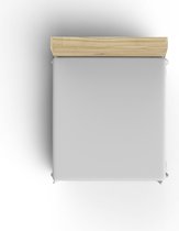 Hoeslaken premium - katoensatijn - grijs / lichtgrijs - 140x200 cm