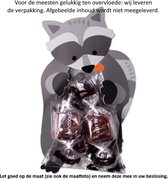 10x Uitdeelzakjes Wasbeer Design 6 x 11 cm - Cellofaan Plastic Traktatie Kado Zakjes - Karton - Snoepzakjes - Koekzakjes - Koekje - Cookie Bags