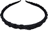 Haarband Diadeem Kralen Zwart