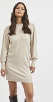 Vila Jurk Vielasta L/s Knit Dress/bf 14068488 Natural Melange Dames Maat - XL