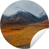 Tuincirkel Toendra in de herfst - 90x90 cm - Ronde Tuinposter - Buiten