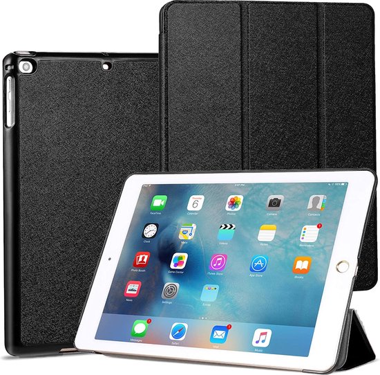 Housse iPad Air - Housse iPad Air 2 - Housse tablette à trois volets Zwart  - Smart... | bol