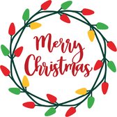 Kerst raamsticker rond - Herbruikbaar - Decoratie kerst - Raamsticker - Kerst (Christmas) - Diverse kleuren - Merry Christmas