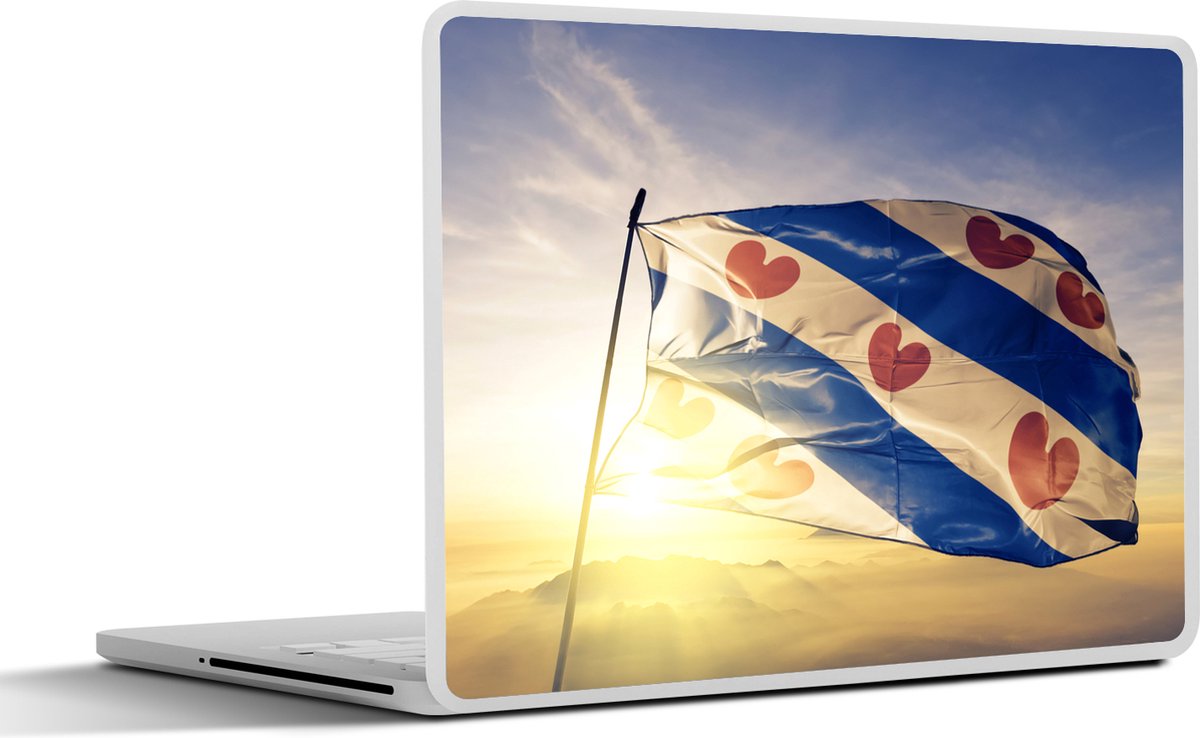 Afbeelding van product SleevesAndCases  Laptop sticker - 10.1 inch - Friesland - Zon - Friese vlag