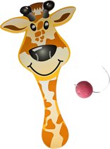 Swipebuy - Houten Speelgoed Tennisracket - Balletje aan Touw - Giraffe - Kinderen
