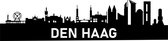Skyline raamsticker Den Haag - Skyline - Steden - Herbruikbaar - Zwart – Den Haag