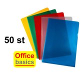 50 x Insteekmap - Zichtmap Office Basics - A4 - 5 kleuren