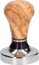 Asso Coffee Tamper Flag Wood Olijfhout - 58mm - Made in Italy