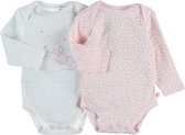 Noukie's - Body - Rompertje - 2 Pack - creme / roze - 12 maand 80