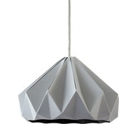 Snowpuppe - papieren origami lamp -  Chestnut – grijs - Ø 28 cm