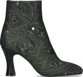 Floris Van Bommel 85689 Enkellaarsjes - Enkelboots met rits - Dames - Groen - Maat 39+