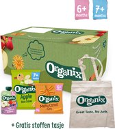 Organix Biologische Baby Snack Box 6+ Maanden – Tussendoortjes, Snacks en Knijpfruit - 24 stuks