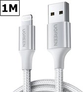 UGREEN MFi Lightning naar USB A Male laad en datakabel - 1 Meter - Zilver