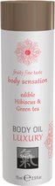 Bundle - Shiatsu - Luxe Eetbare Body Oil - Hibiskus & Groene Thee met glijmiddel