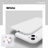 ASTUBIA iPhone 13 Hoesje - Siliconen hoesje - Design Hoesje - Lens bescherming - Dun - Wit