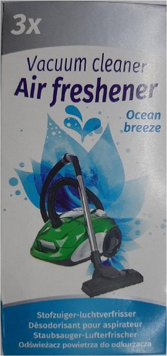 Stofzuiger Luchtverfrisser - Ocean Breeze - 3 Geurzakjes voor de stofzuiger - Air Freshener - Scented bags for Vacuum Cleaner