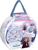Totum Disney Frozen knutselkoffertje 2-in-1 set : armbandjes maken en diamond paint - knutselset