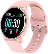 DrPhone DTX-3 – Ultra Slanke Smartwatch Voor Vrouwen / Dames Horloge – Hartslagmeter – Stappenteller – Sport horloge - Roze