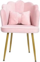 Vairlet® Fluwelen schelpstoel - Inclusief Gratis kussen - Velvet stoel - Schelp stoel - Velvet Fauteuil - Woondecoratie - Stijlvol & Chic