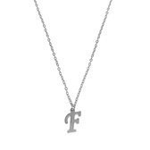 Letter ketting - initiaal F - Zilver - 42 cm