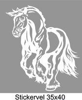 Raam / muur sticker Paard Wit - Dier - Horse