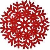 Unique Living | Placemat Ice | Rond | Polyester | Rood | Ø38cm