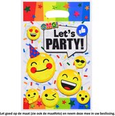10x Uitdeelzakjes Let's Party - OMG - 16.5 x 25 cm - Cellofaan Plastic Traktatie Kado Zakjes - Snoepzakjes - Koekzakjes - Koekje - Cookie Bags - Feest - Viering - Smileys - Emoji's - Verjaardag - Birthday