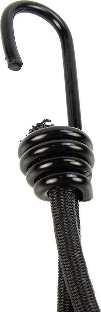 Spanner met haak 18cm elastiek zwart spinhaak 10 stuks — afbeelding 2