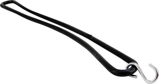 Afdekzeilwinkel - Spanrubber met s-haak 40cm elastiek zwart — afbeelding 2