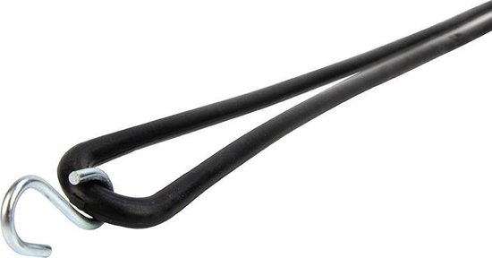Afdekzeilwinkel - Spanrubber met s-haak 40cm elastiek zwart — afbeelding 5