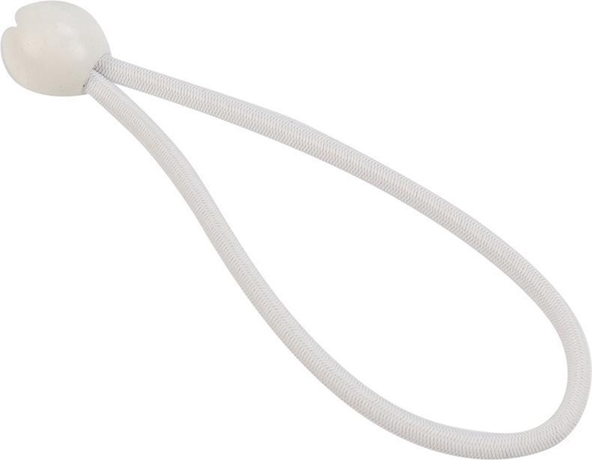 Afdekzeilwinkel - Spanner met bal 18cm elastiek wit