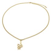 Ketting Slang - RVS - Verstelbaar 50-55 cm - Goudkleurig