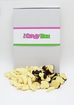 The Candy Box Snoep - Apenkooi 500 gram - Snoepdoos - zoet - hard - zacht - apekoppen - banaantjes - Uitdeel en verjaardag cadeau doos voor vrouwen, mannen en kinderen